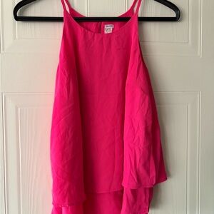 Pink Rose Vibrant Pink Layered Camisole